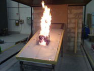 원목 소각을 위한 설비를 시험하는 ASTM E108 지붕 외부노광 화재