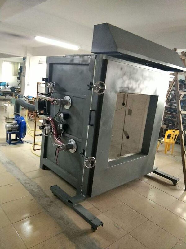 ISO 834을 준수하는 수직 방화 저항 시험 오븐 1200 °C 온도 및 모듈형 구조