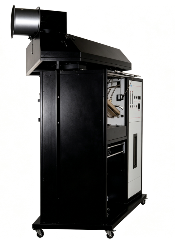 ISO9239을 준수하는 중요 방사성 흐름 검사기 2KW 총 전력 및 바닥 열 흐름 테스트를 위한 300mm × 450mm 방사성 패널