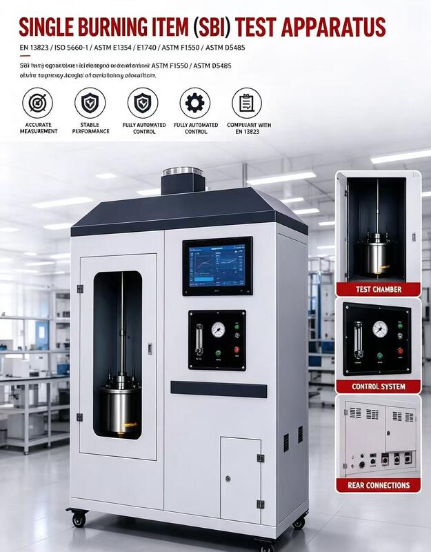 UL94 ASTM D1929 IEC707 표준 플래시 포인트 및 자동 발화 온도 테스트용 플라스틱 가연성 테스터