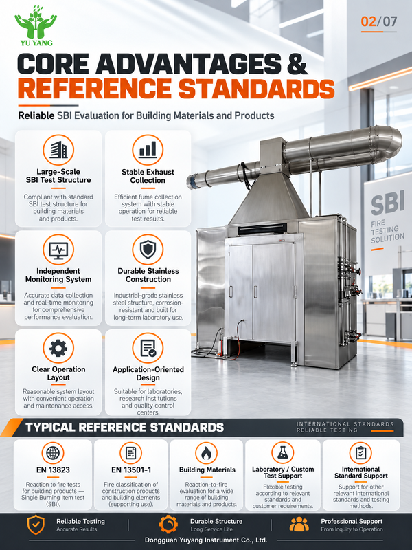 SBI Single Burning Item Test Apparatus Fire Reaction Testing Equipment for Building Materials Laboratory Use